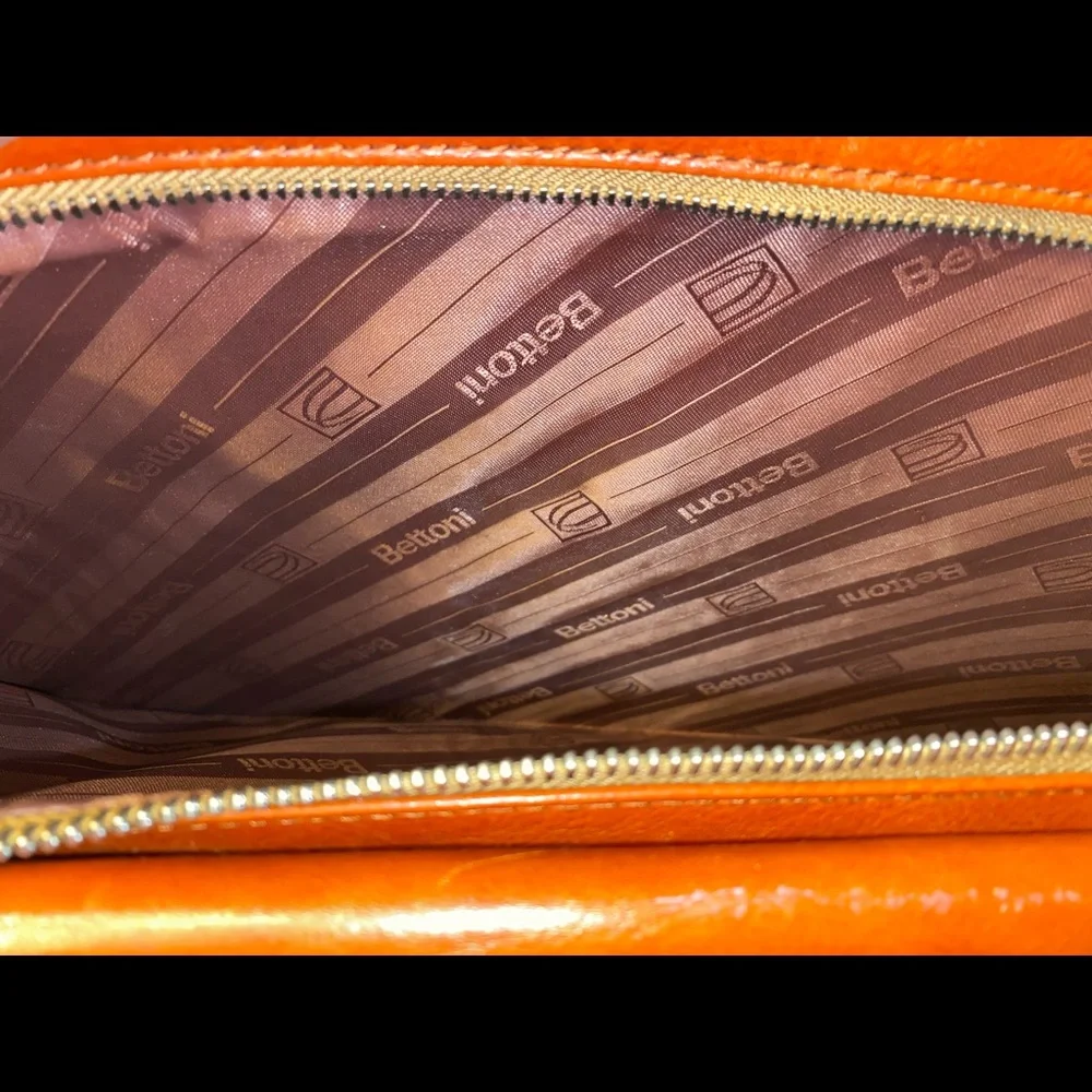 Bettoni Leather Crossbody Briefcase Tote